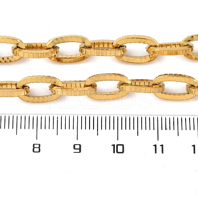 304 Stainless Steel Textured Cable Chain Necklaces NJEW-Q013-01G-1
