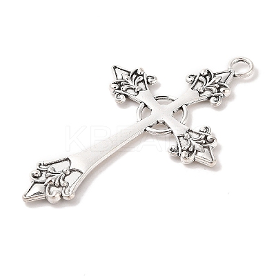Cross Tibetan Style Alloy Big Pendants TIBEP-Q058-04AS-LF-1