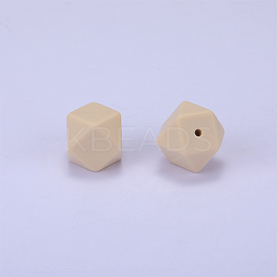 Hexagonal Silicone Focal Beads SI-JX0020A-88-1