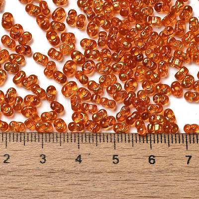 Spray Painted Glass Seed Beads SEED-F005-05A-03-1