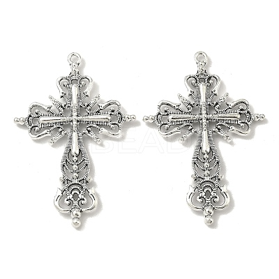 Tibetan Style Zinc Alloy Big Pendants X-TIBEP-R334-117AS-RS-1