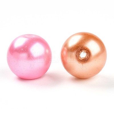 Baking Paint Pearlized Glass Pearl Beads HY-Q003-14mm-M01-1