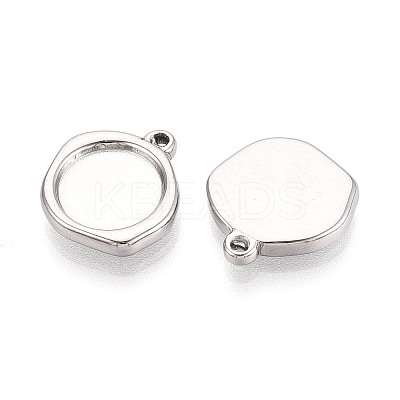 304 Stainless Steel Pendant Cabochon Settings STAS-T067-70B-P-1