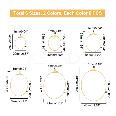48Pcs 12 Style 304 Stainless Steel Wine Glass Charm Rings STAS-DC0002-57-1