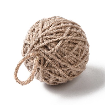 Yarn Knitted Christmas Ball Ornaments AJEW-P106-01F-1