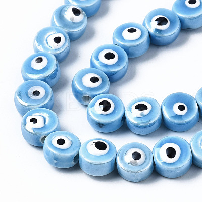 Handmade Porcelain Ceramic Beads Strands PORC-T006-04P-1