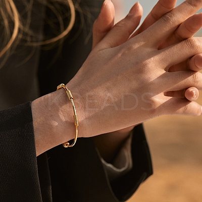 Brass Cuff Bangles LS-BJEW-P305-01G-1