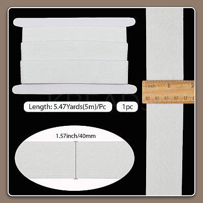 5M Polyester Non-Slip Silicone Elastic Gripper Bands for Garment Sewing SRIB-GF0001-50B-02-1