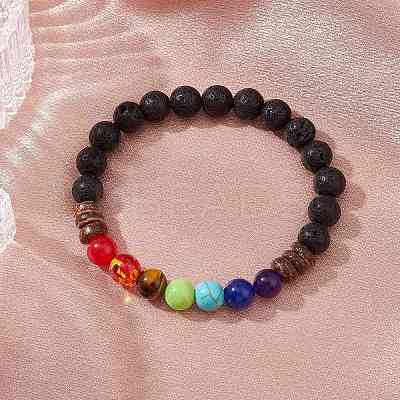 Natural Gemstone Beaded Bracelets for Women BJEW-JB11475-1