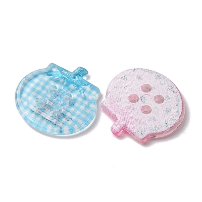 4-Hole Button Plastic Cabochons BUTT-V001-01-1
