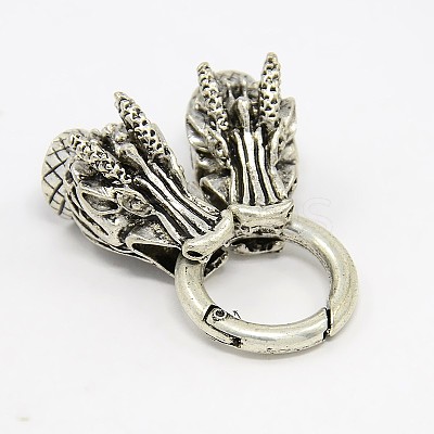 Dragon Head Alloy Spring Gate Rings PALLOY-L126-01AS-1