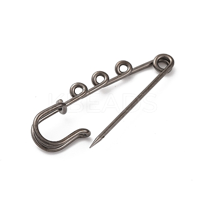 Iron Brooch Findings KK-Q491-B-1