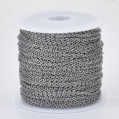 Tarnish Resistant 304 Stainless Steel Chains CHS-S001-12B-P-1
