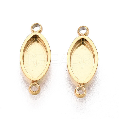 304 Stainless Steel Connector Cabochon Settings STAS-N115-33G-1