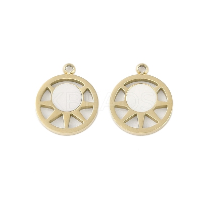 Natural Shell Charms STAS-P366-16G-1