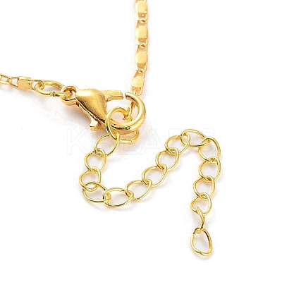 Golden Alloy Rhinestone Pendant Necklaces NJEW-P284-01G-1