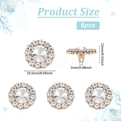 6Pcs Alloy Buckles FIND-FG0004-41G-1