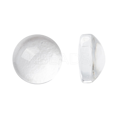 Transparent Glass Cabochons X-GGLA-R026-6mm-1