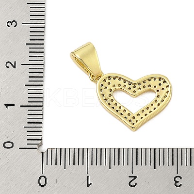 Rack Plating Brass Micro Pave Cubic Zirconia Pendants KK-Z074-47G-1