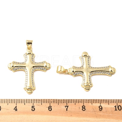 Brass Micro Pave Cubic Zirconia Pendants KK-R229-10G-F-1