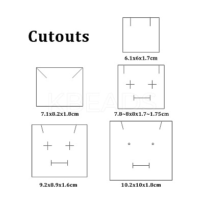 5Pcs 5 Style Paper Drawer Boxes CON-YS0001-03-1