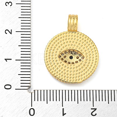 Rack Plating Brass Micro Pave Clear Cubic Zirconia Pendants KK-Z063-14G-02-1