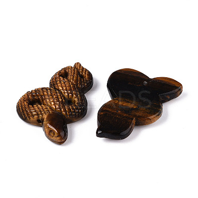 Natural Tiger Eye Cobra Display Decoration G-N348-05F-1