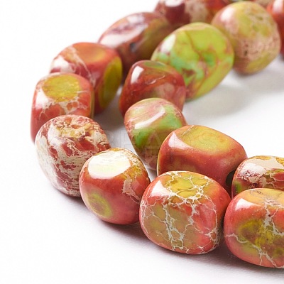 Natural Regalite/Imperial Jasper/Sea Sediment Jasper Beads Strands G-Z008-01C-1