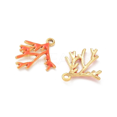 304 Stainless Steel Enamel Pendants STAS-Q119-12G-04-1