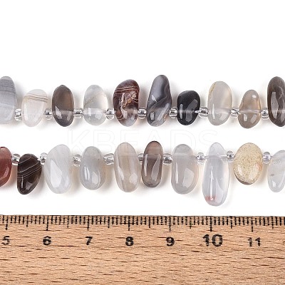 Natural Botswana Agate Beads Strands G-Z091-A30-1