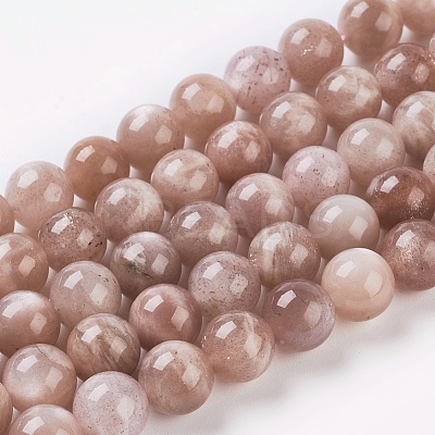 Natural Sunstone Beads Strands G-G099-12mm-14-1