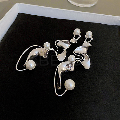 Silver Needle Silver Earrings Fashion Metal Earrings Simple Design Earrings TV7290-18-1