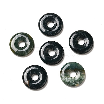 Natural Moss Agate Pendants G-I331-01K-1