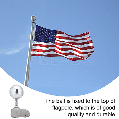 2Pcs Aluminum Alloy Flagpole Stationary Truck Cap & Topper Ball FIND-AR0001-31-1