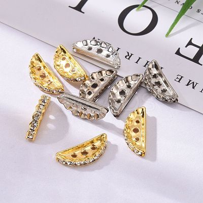 Brass Rhinestone Bridge Spacers RB-RSB024-M-NF-1