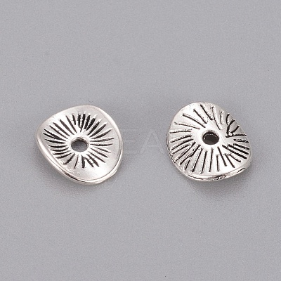 Tibetan Style Wavy Spacer Beads TIBEP-A11067-AS-FF-1
