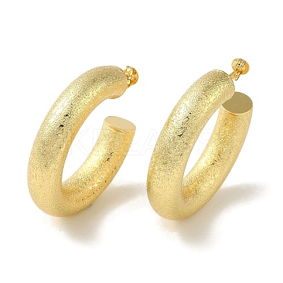 Rack Plating Texture Brass Stud Earrings EJEW-P272-04B-G-1