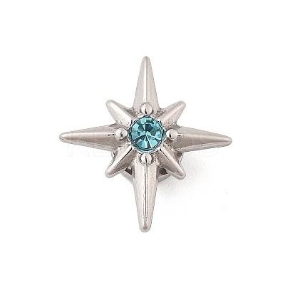 Rhinestone Star Clip-on Earrings EJEW-B116-01P-04-1