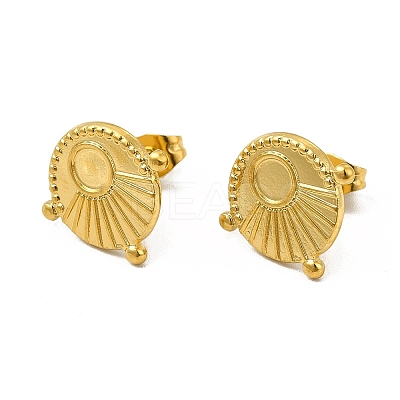 Ion Plating(IP) 304 Stainless Steel Stud Earring Cabochon Settings EJEW-I281-01G-1