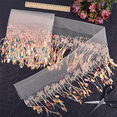 Polyester Tassel Lace Ribbon OCOR-WH20006-02A-01-1