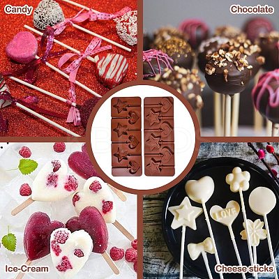 2Pcs Heart & Star DIY Food Grade Silicone Molds SIL-CJ0002-17-1