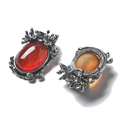 Natural Carnelian(Dyed & Heated) Pendants G-H083-01AS-07-1