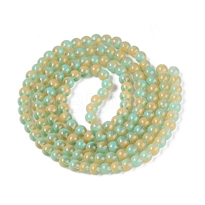 Transparent Glass Imitation Cat Eye Beads Strands GLAA-Q110-01B-10-1