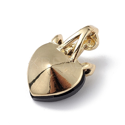 Real 18K Gold Plated Rack Plating Brass Micro Pave Clear Cubic Zirconia Pendants KK-C015-07G-13-1