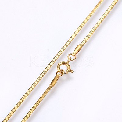 304 Stainless Steel Snake Chain Necklaces MAK-L015-21G-1