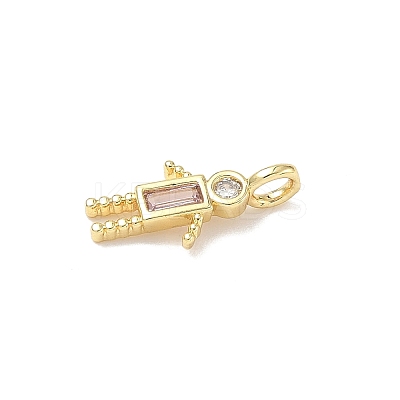 Brass Micro Pave Cubic Zirconia Pendants ZIRC-I356-17G-A11-1