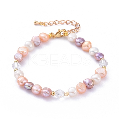 Natural Cultured Freshwater Pearl Beaded Bracelets BJEW-JB05269-1