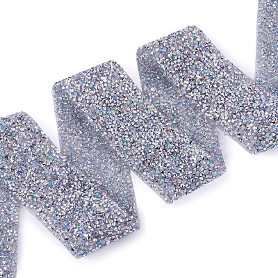 Glitter Resin Hotfix Rhinestone(Hot Melt Adhesive On The Back) OCOR-TA0002-02-40mm-1