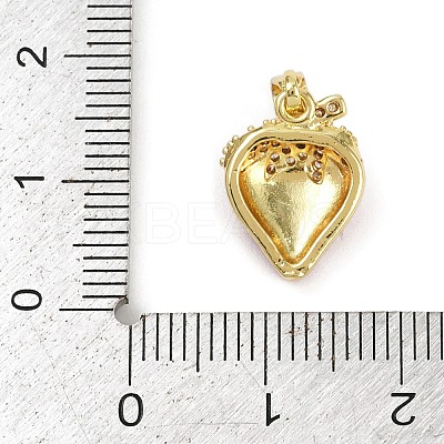 Brass Micro Pave Cubic Zirconia Enamel Pendants KK-L231-20G-1