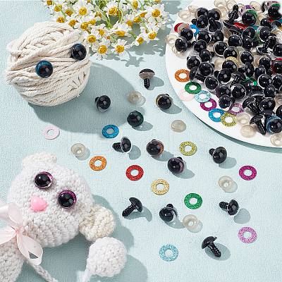 10 Bags 10 Colors Plastic Doll Eyes FIND-PH0018-07-1